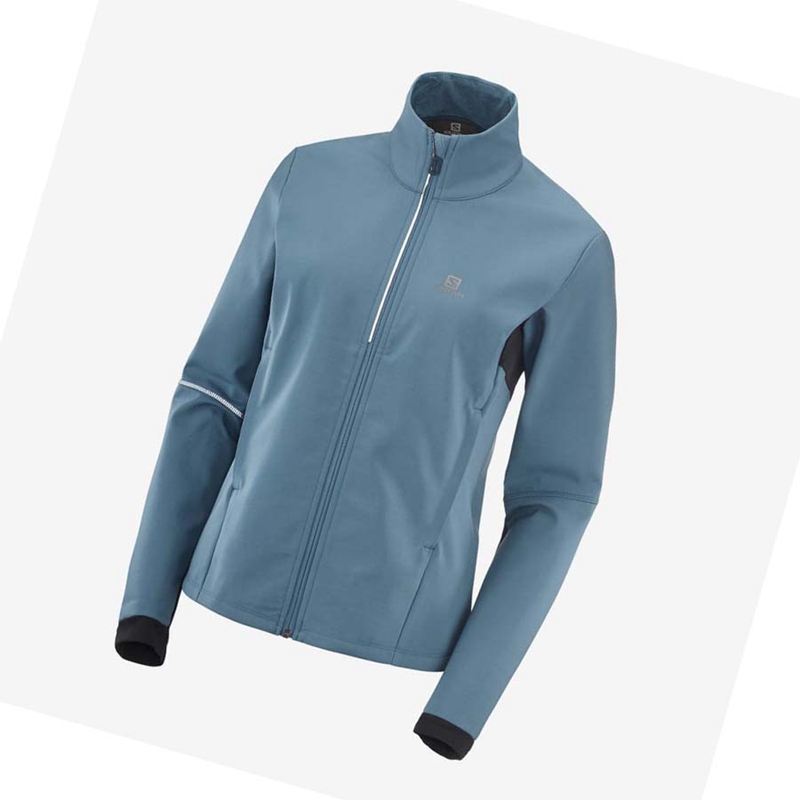 Salomon AGILE SOFTSHELL Jacka Dam Blå | EXTZDSP-06