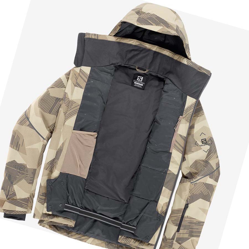 Salomon BRILLIANT Skidjackor Herr Bruna | QNIBOXV-40