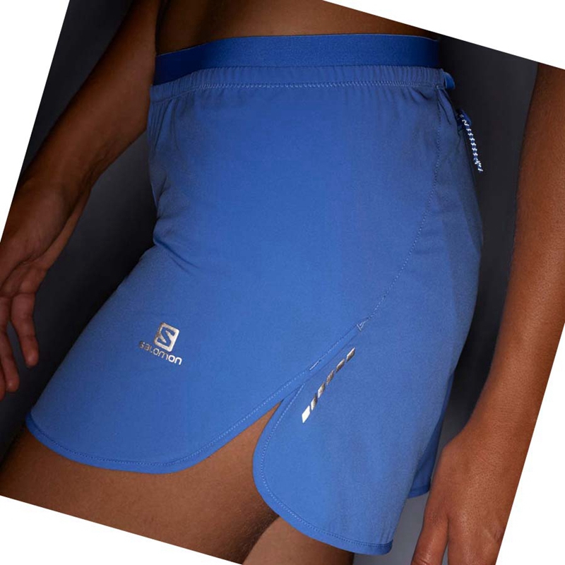 Salomon CROSS 3'' Shorts Dam Blå | TPKVEXR-95