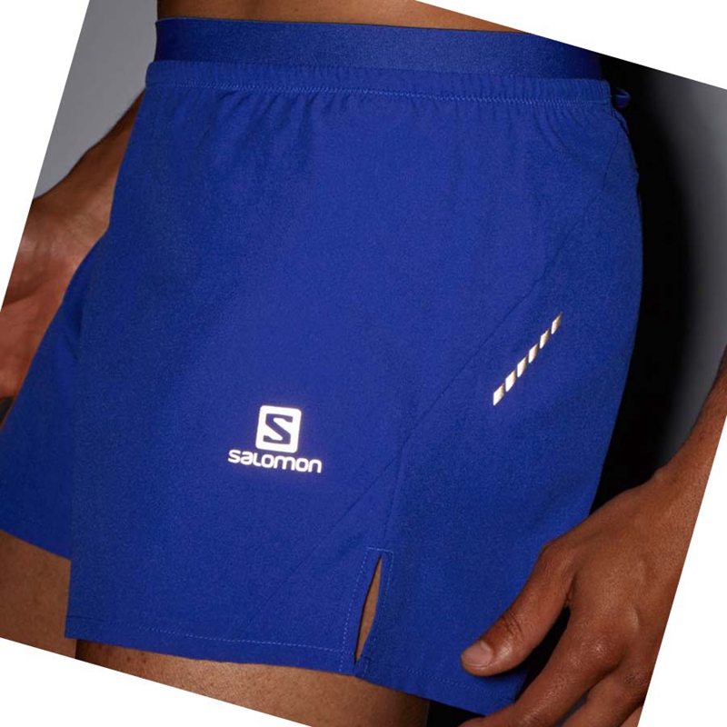 Salomon CROSS 3'' Shorts Herr Blå | NALIFKY-10