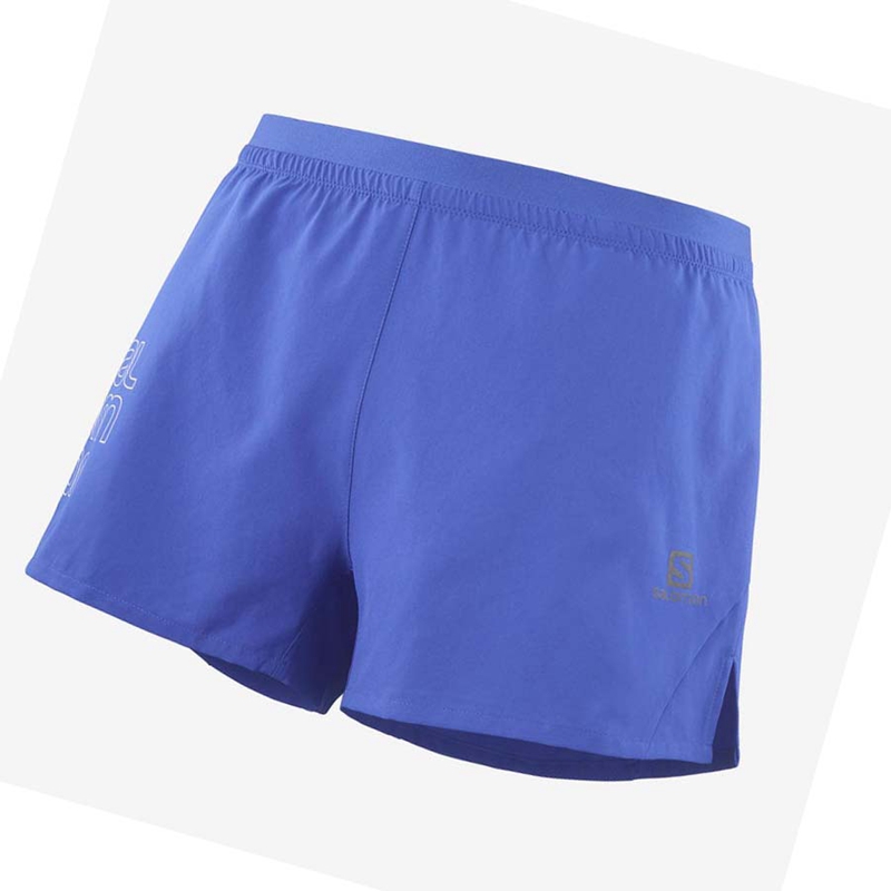 Salomon CROSS 3\'\' Shorts Herr Blå | NALIFKY-10