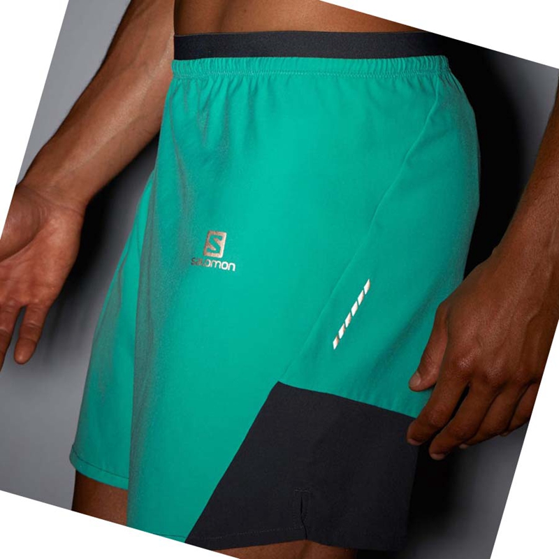 Salomon CROSS 7'' NO LINER Shorts Herr Mintgröna | IOTHXDK-70