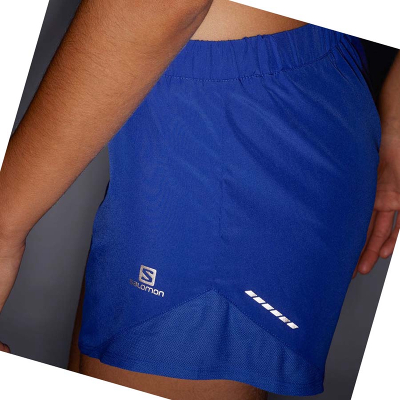 Salomon CROSS REBEL 4'' Shorts Dam Blå | HBDNTVS-72