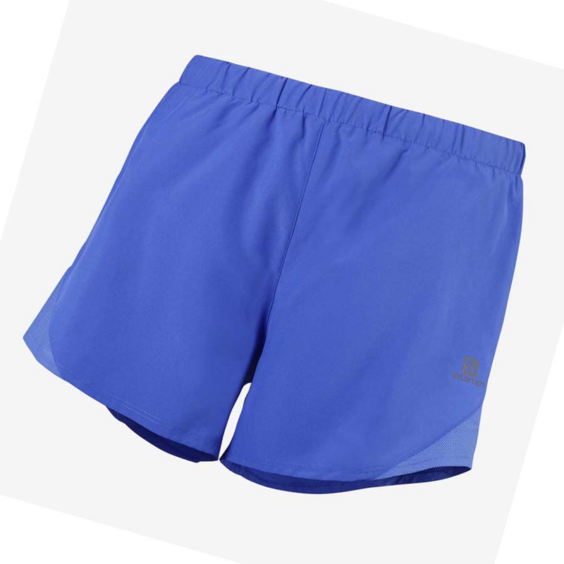 Salomon CROSS REBEL 4\'\' Shorts Dam Blå | HBDNTVS-72