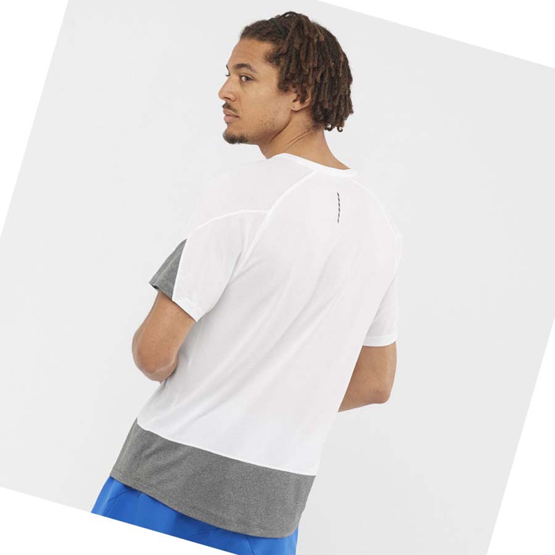 Salomon CROSS RUN T-shirt Herr Vita | ZISDVUE-81