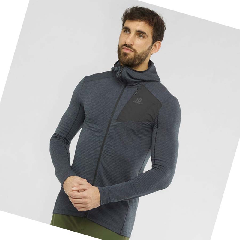Salomon ESSENTIAL LIGHTWARM HOODED Hoodie Herr Svarta | XJEHNFC-03