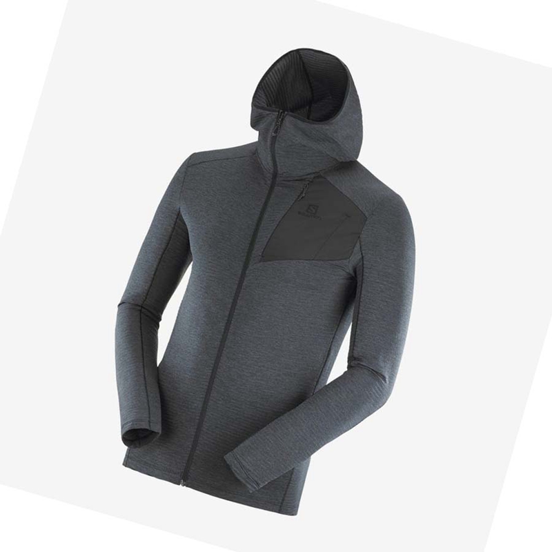 Salomon ESSENTIAL LIGHTWARM HOODED Hoodie Herr Svarta | XJEHNFC-03