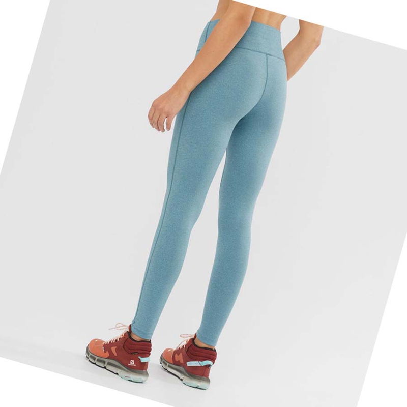 Salomon ESSENTIAL WARM Byxor Dam Blå | TJVGWUF-02