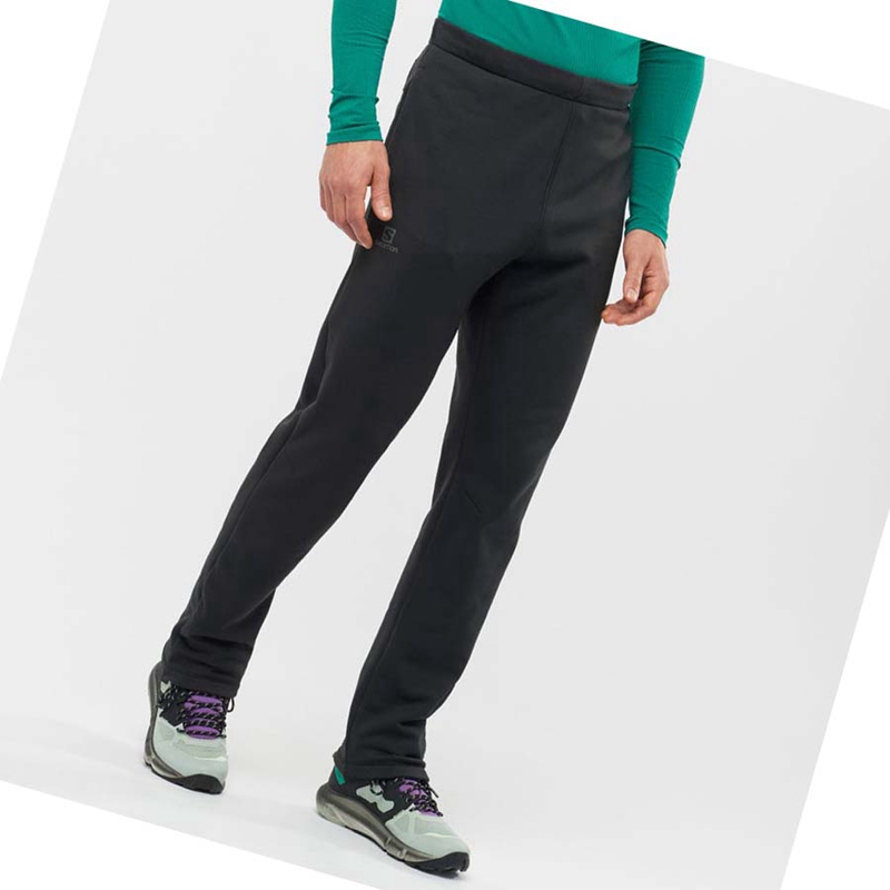 Salomon ESSENTIAL WARM FLEECE Byxor Herr Svarta | HVKDPSG-89