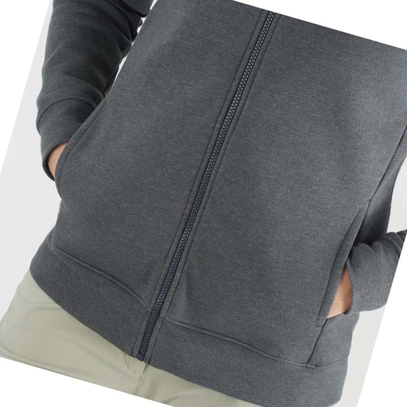 Salomon ESSENTIAL WARM SALOMON Hoodie Dam Grå | TVNGBRP-89