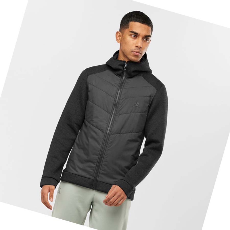Salomon ESSENTIAL XWARM HYBRID Hoodie Herr Grå | WFMCPDX-04