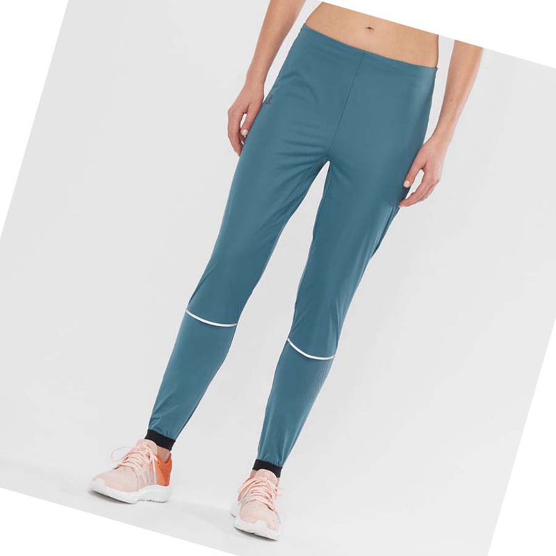 Salomon LIGHT SHELL Byxor Dam Blå | KAXCQGU-94