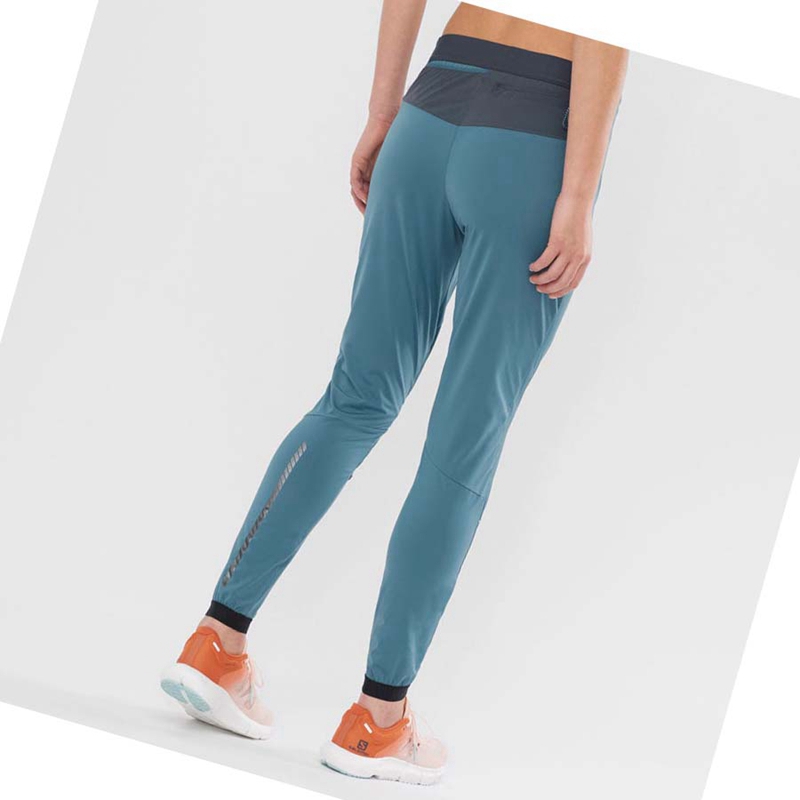 Salomon LIGHT SHELL Byxor Dam Blå | KAXCQGU-94