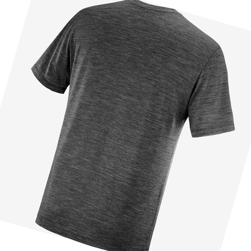Salomon OUTLIFE MERINO BLEND T-shirt Herr Svarta | RLXESNJ-36