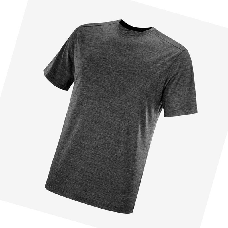 Salomon OUTLIFE MERINO BLEND T-shirt Herr Svarta | RLXESNJ-36