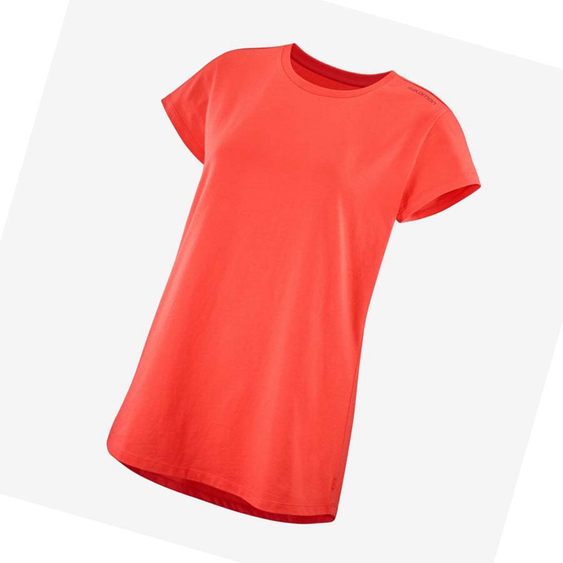 Salomon OUTLIFE SCOOP HEM TEE W T-shirt Dam Orange | DWMTBRG-67