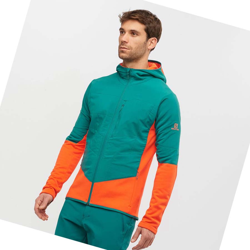 Salomon OUTLINE WARM HYBRID Hoodie Herr Gröna | JMWPOSX-63