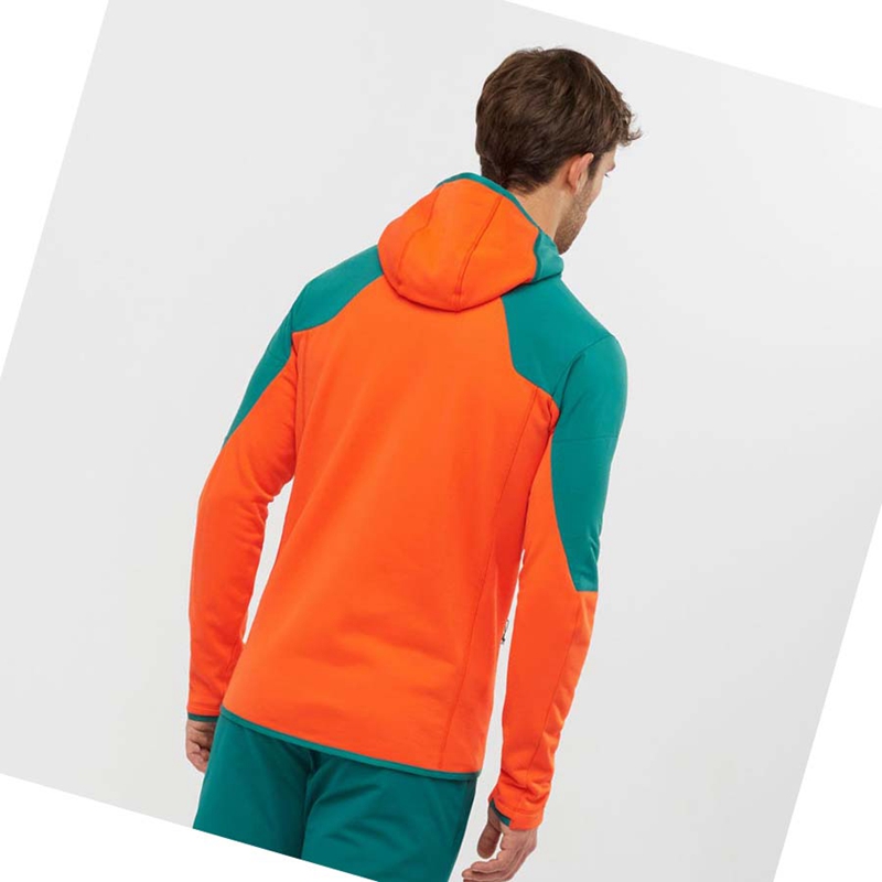Salomon OUTLINE WARM HYBRID Hoodie Herr Gröna | JMWPOSX-63