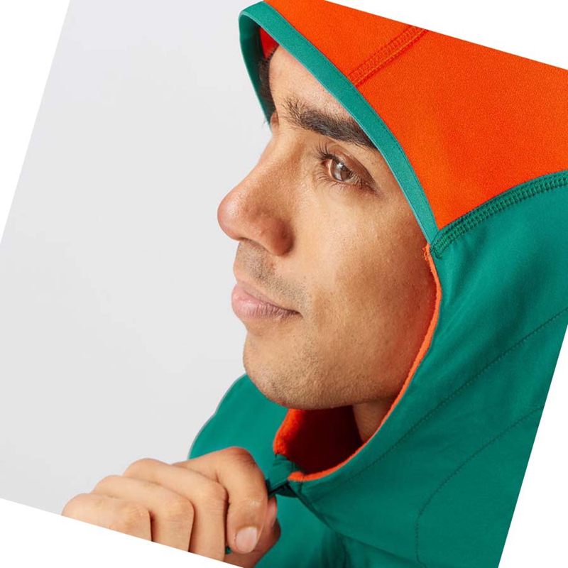 Salomon OUTLINE WARM HYBRID Hoodie Herr Gröna | JMWPOSX-63