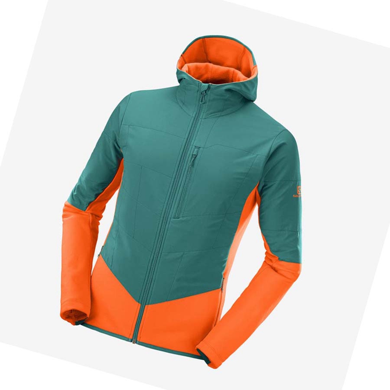 Salomon OUTLINE WARM HYBRID Hoodie Herr Gröna | JMWPOSX-63