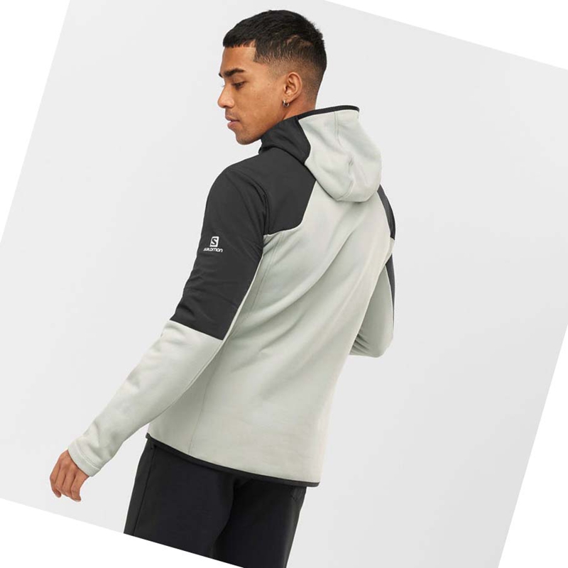 Salomon OUTLINE WARM HYBRID Hoodie Herr Aqua | THWLOXM-94