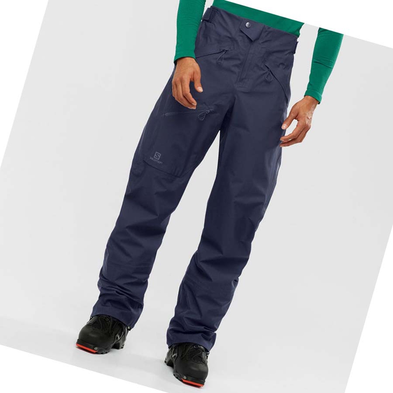 Salomon OUTPEAK GORE-TEX 3L Skidbyxor Herr Blå | QUNKXZS-39
