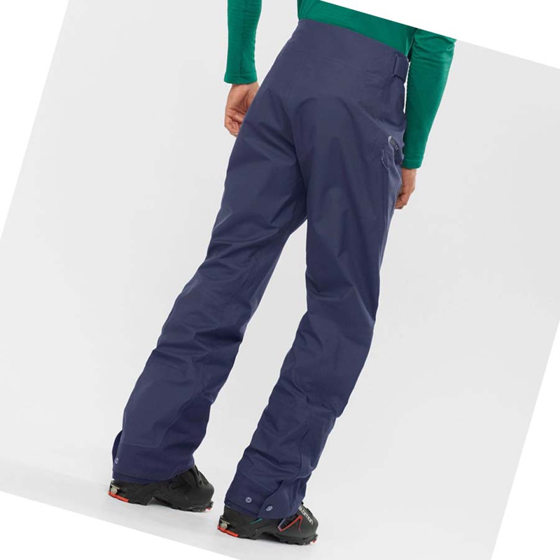 Salomon OUTPEAK GORE-TEX 3L Skidbyxor Herr Blå | QUNKXZS-39