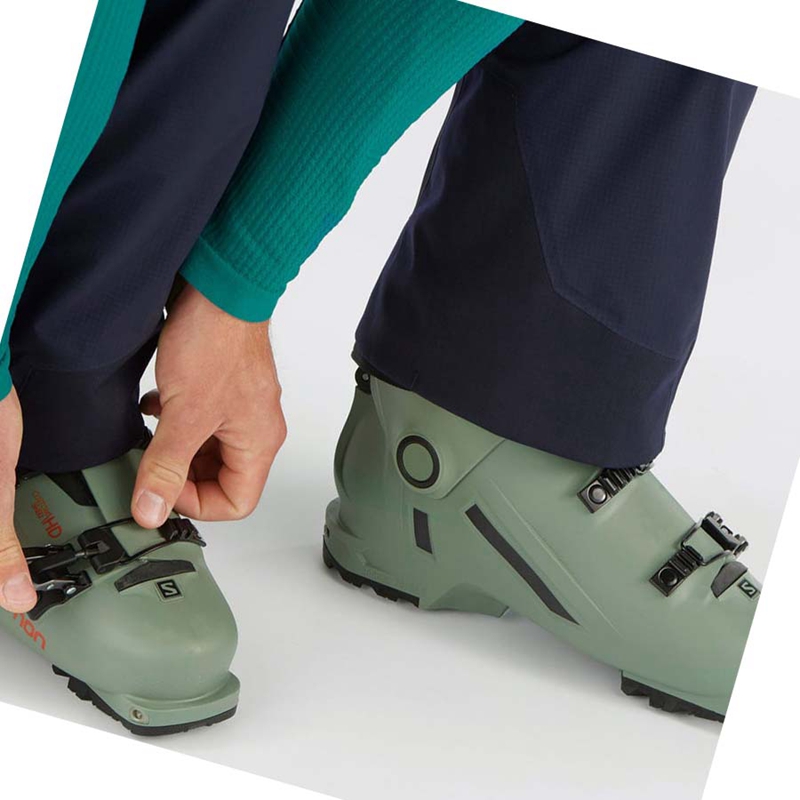 Salomon OUTPEAK GORE-TEX 3L Skidbyxor Herr Blå | QUNKXZS-39
