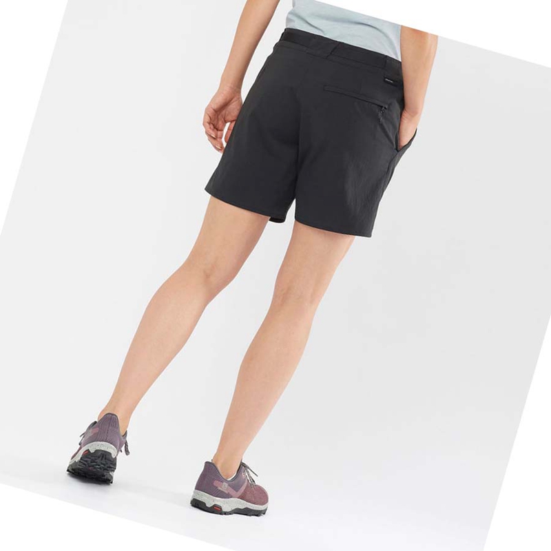 Salomon OUTRACK Shorts Dam Svarta | QRTFVJK-46
