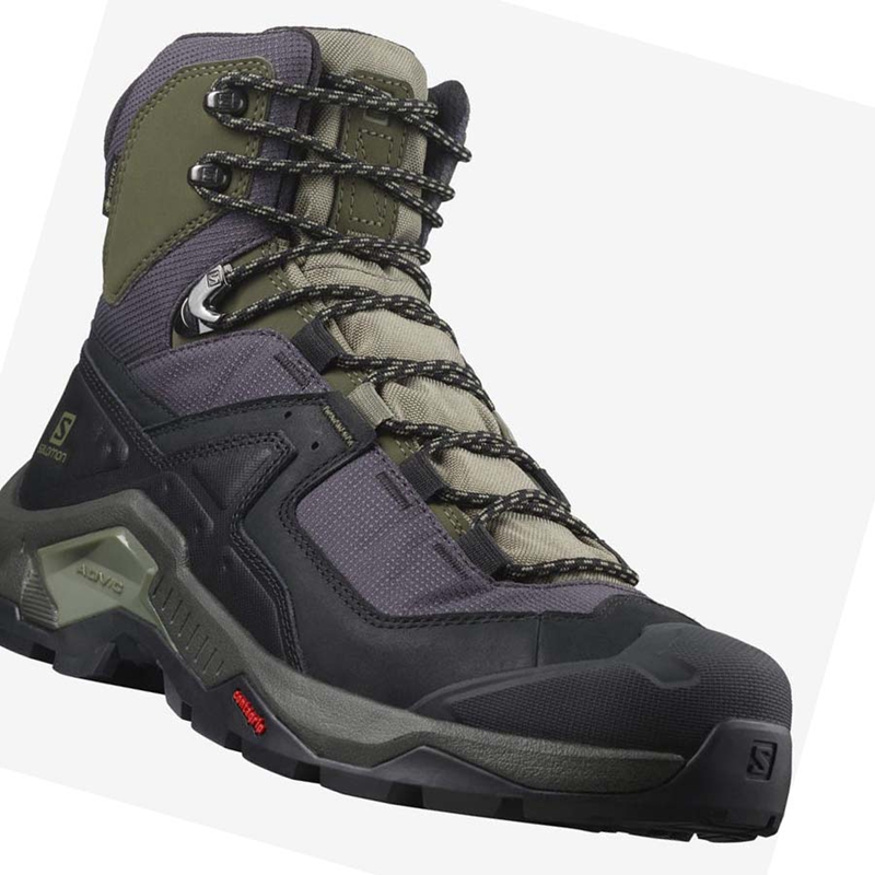 Salomon QUEST ELEMENT GORE-TEX Vandringsskor Herr Svarta Olivgröna | PDLJEAC-71