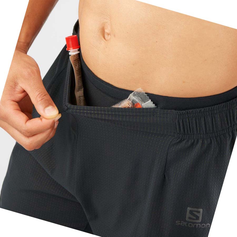 Salomon SENSE AERO 5'' Shorts Herr Svarta | OWJTEQF-67