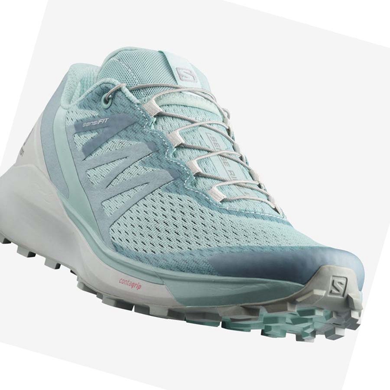 Salomon SENSE RIDE 4 Trail löparskor Dam Mintgröna | CXUFLID-68