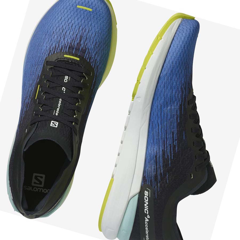 Salomon SONIC 4 Accelerate Löparskor Herr Blå Vita | BHDCKWS-67