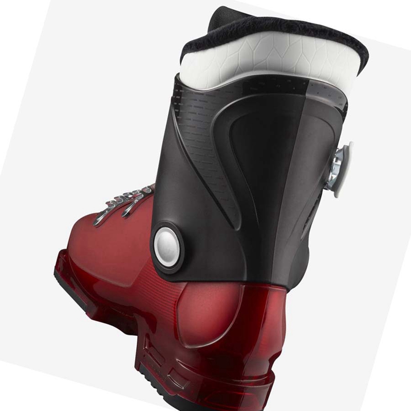 Salomon T3 RT Pjäxor Barn Svarta Röda Vita | TPJGSVL-78