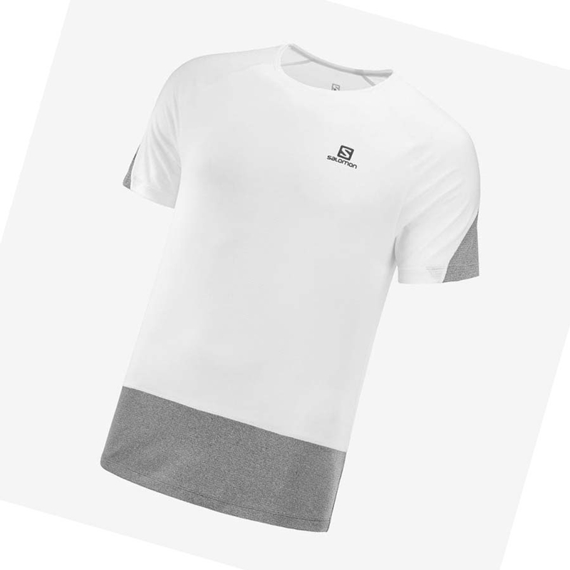 Salomon CROSS RUN T-shirt Herr Vita | ZISDVUE-81
